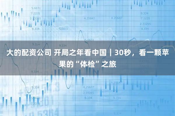 大的配资公司 开局之年看中国｜30秒，看一颗苹果的“体检”之旅